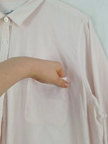 Mavi Pink Pinstripe Button up Shirt Size XXL by SwapUp-Online Second Hand Store-Online Thrift Store