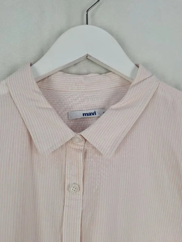 Mavi Pink Pinstripe Button up Shirt Size XXL by SwapUp-Online Second Hand Store-Online Thrift Store