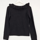 MaxMara Beaded Ruffle Neck Wool Top Size M by SwapUp-Online Second Hand Store-Online Thrift Store