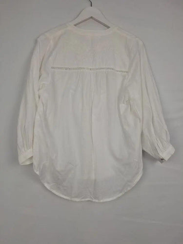 Maye Effortless Light Broderie Blouse Size S by SwapUp-Online Second Hand Store-Online Thrift Store