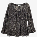 Megan Park Mottled Deep Scoop Sheer Blouse Size 14 by SwapUp-Online Second Hand Store-Online Thrift Store