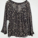 Megan Park Mottled Deep Scoop Sheer Blouse Size 14 by SwapUp-Online Second Hand Store-Online Thrift Store