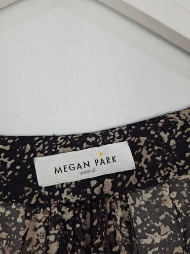 Megan Park Mottled Deep Scoop Sheer Blouse Size 14 by SwapUp-Online Second Hand Store-Online Thrift Store
