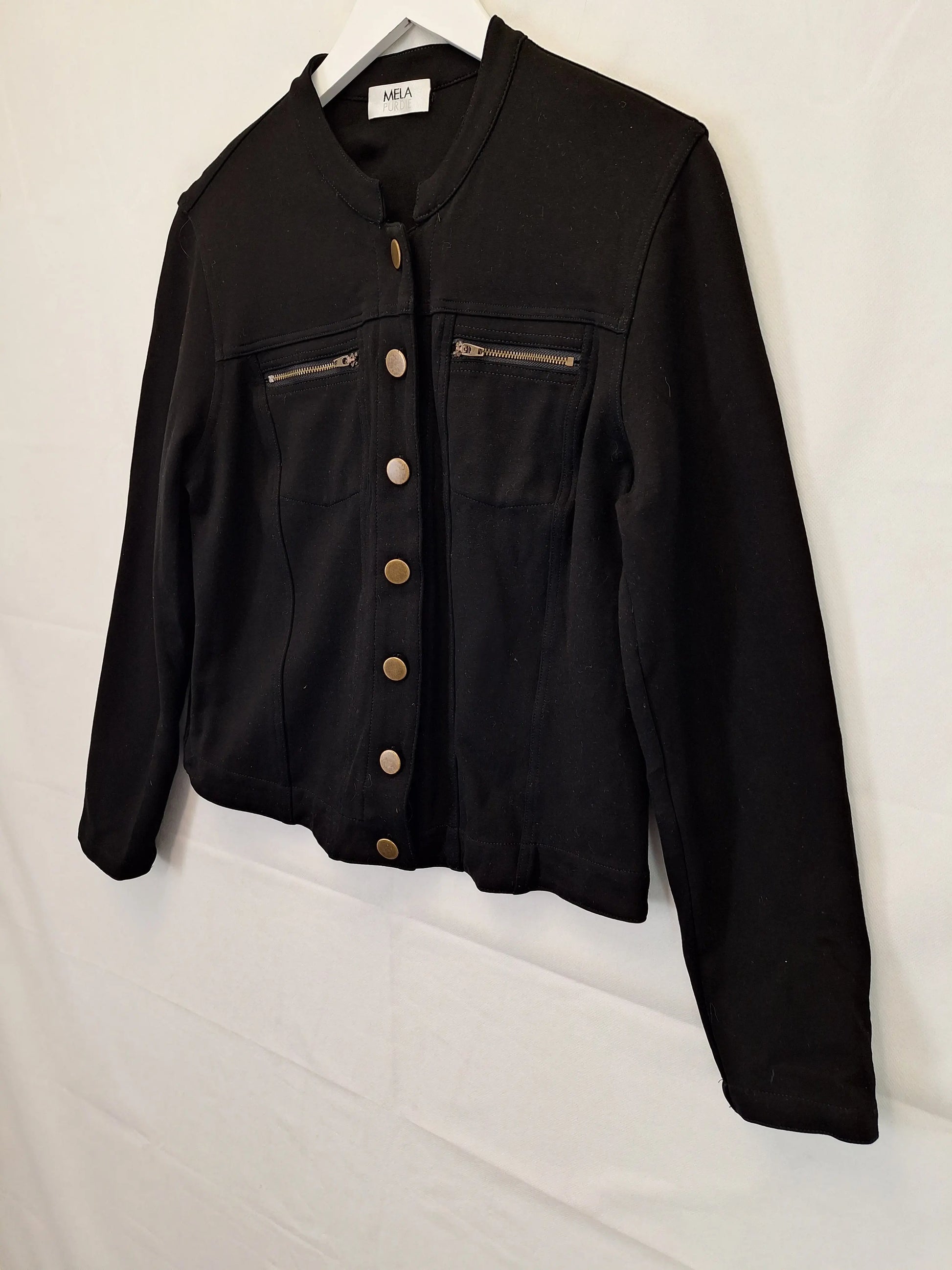 Mela Purdie Stretch Midnight Jacket Size 10 by SwapUp-Online Second Hand Store-Online Thrift Store