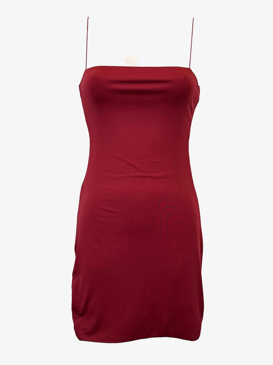 Meshki Burgundy Mia Stretch Bodycon Mini Dress Size S by SwapUp-Online Second Hand Store-Online Thrift Store