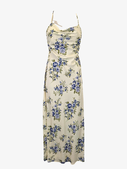 Meshki Floral Straight Neck Slip Maxi Dress Size S by SwapUp-Online Second Hand Store-Online Thrift Store
