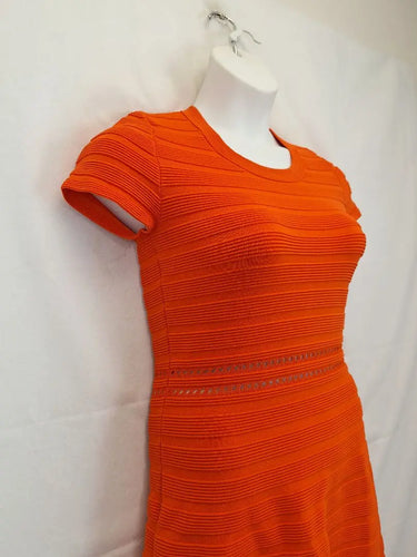 Michael Kors Orange Ribbed Lacey Knit Dress Size M by SwapUp-Online Second Hand Store-Online Thrift Store