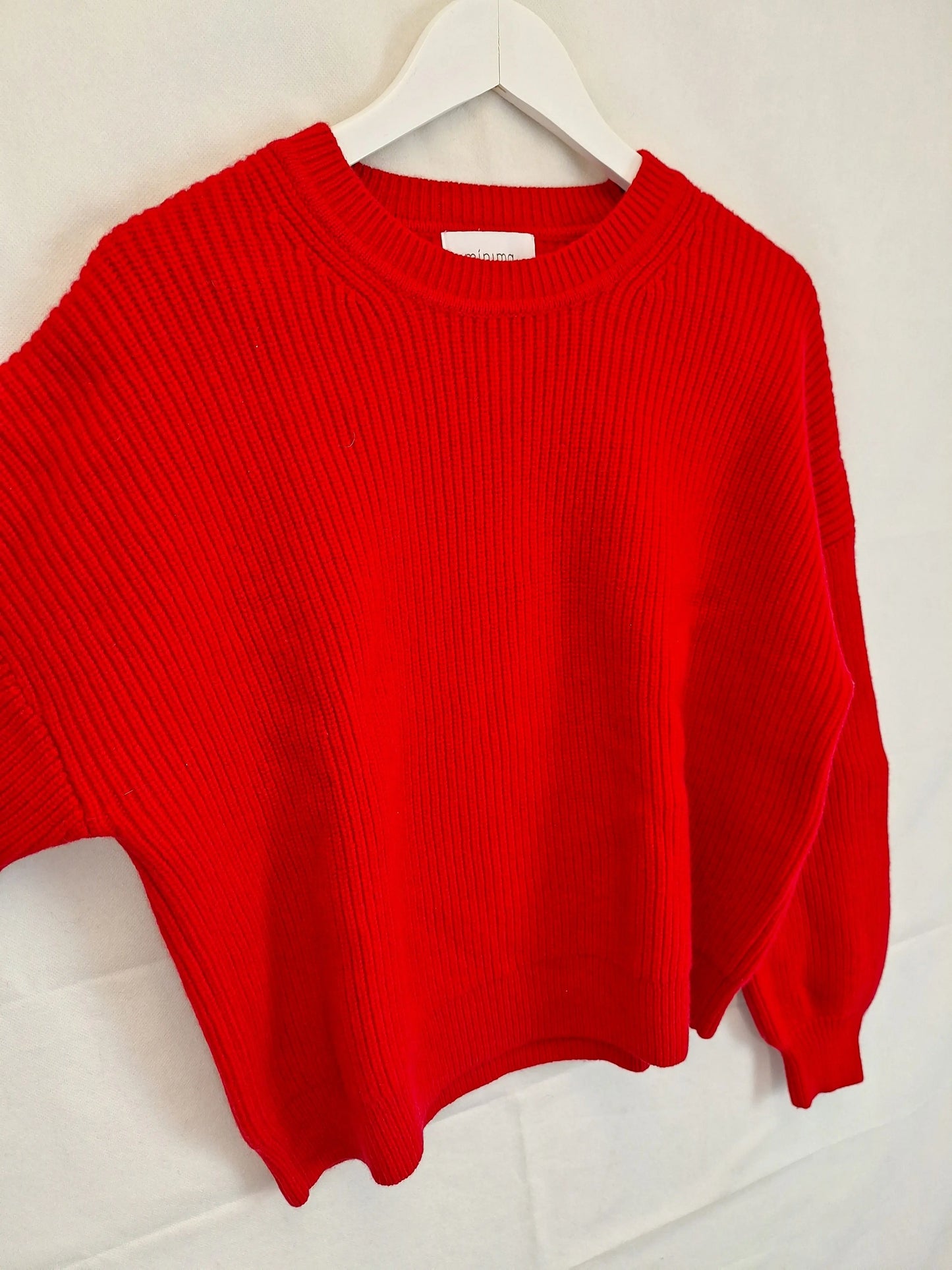 Minima Scarlet Crew Neck Ribbed Knit Jumper Size 12 by SwapUp-Online Second Hand Store-Online Thrift Store