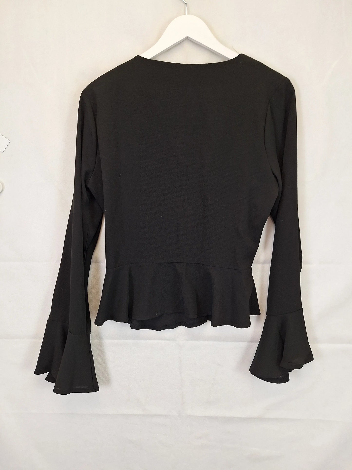 Misguided Button Detail Peplum Blouse Size 14 by SwapUp-Online Second Hand Store-Online Thrift Store