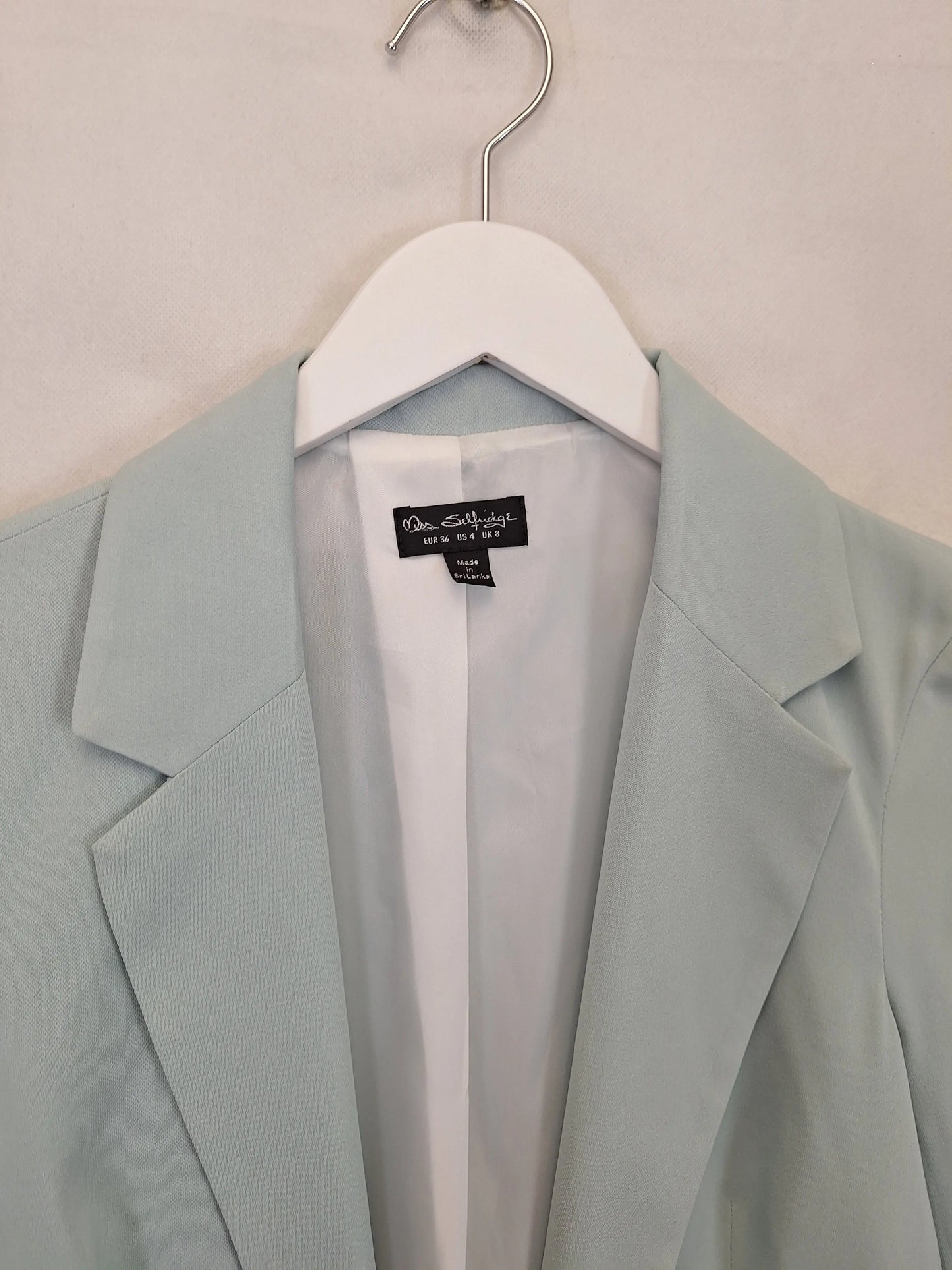 Miss Selfridge Pastel Ruched Sleeve Blazer Size 8 by SwapUp-Online Second Hand Store-Online Thrift Store
