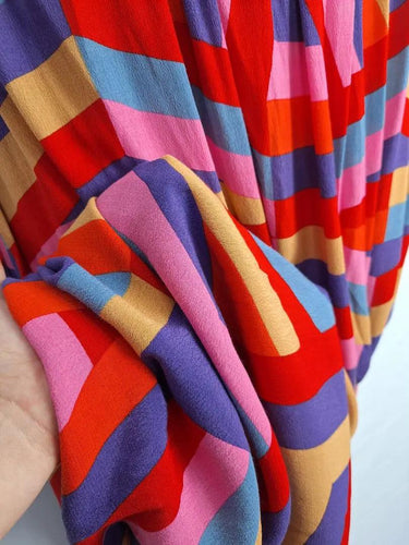 Mister Zimi Asymmetric Vibrant Resort Maxi Dress Size 12 by SwapUp-Online Second Hand Store-Online Thrift Store