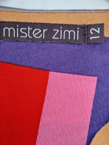 Mister Zimi Asymmetric Vibrant Resort Maxi Dress Size 12 by SwapUp-Online Second Hand Store-Online Thrift Store