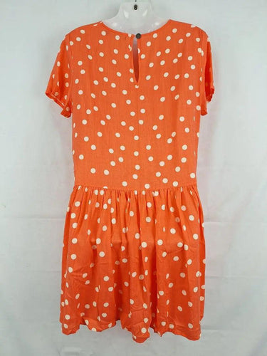Mister Zimi Casual Coral Polka Dot Dress Size 10 by SwapUp-Online Second Hand Store-Online Thrift Store