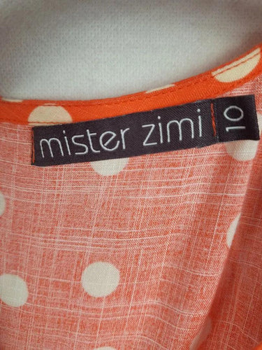 Mister Zimi Casual Coral Polka Dot Dress Size 10 by SwapUp-Online Second Hand Store-Online Thrift Store
