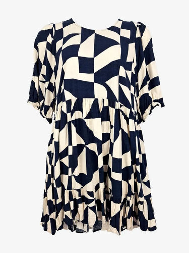 Mister Zimi Casual Geometric Everyday Midi Dress Size 16 by SwapUp-Online Second Hand Store-Online Thrift Store
