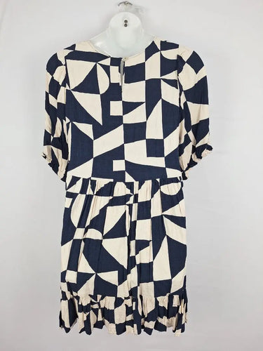 Mister Zimi Casual Geometric Everyday Midi Dress Size 16 by SwapUp-Online Second Hand Store-Online Thrift Store