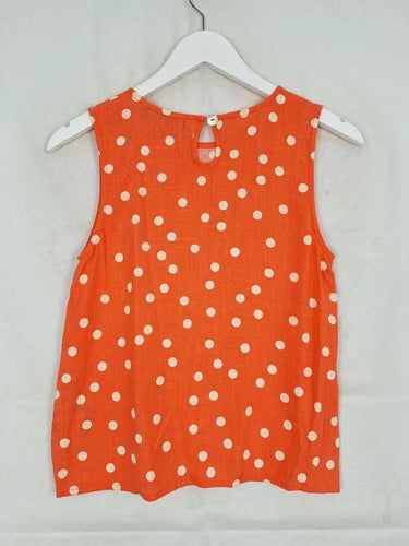 Mister Zimi Coral Fun Polka Dots Blouse Size 6 by SwapUp-Online Second Hand Store-Online Thrift Store