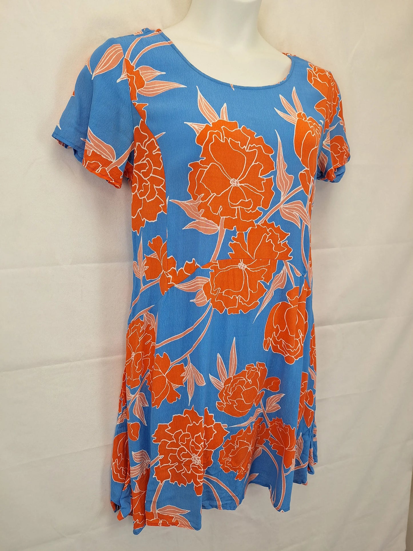 Mister Zimi Floral Summer Shift Mini  Dress Size 14 by SwapUp-Online Second Hand Store-Online Thrift Store