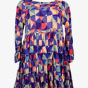 Mister Zimi Fun Geometric Gathered Mini Dress Size 12 by SwapUp-Online Second Hand Store-Online Thrift Store