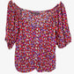 Mister Zimi Funky Confetti Puff Sleeve Top Size 10 by SwapUp-Online Second Hand Store-Online Thrift Store
