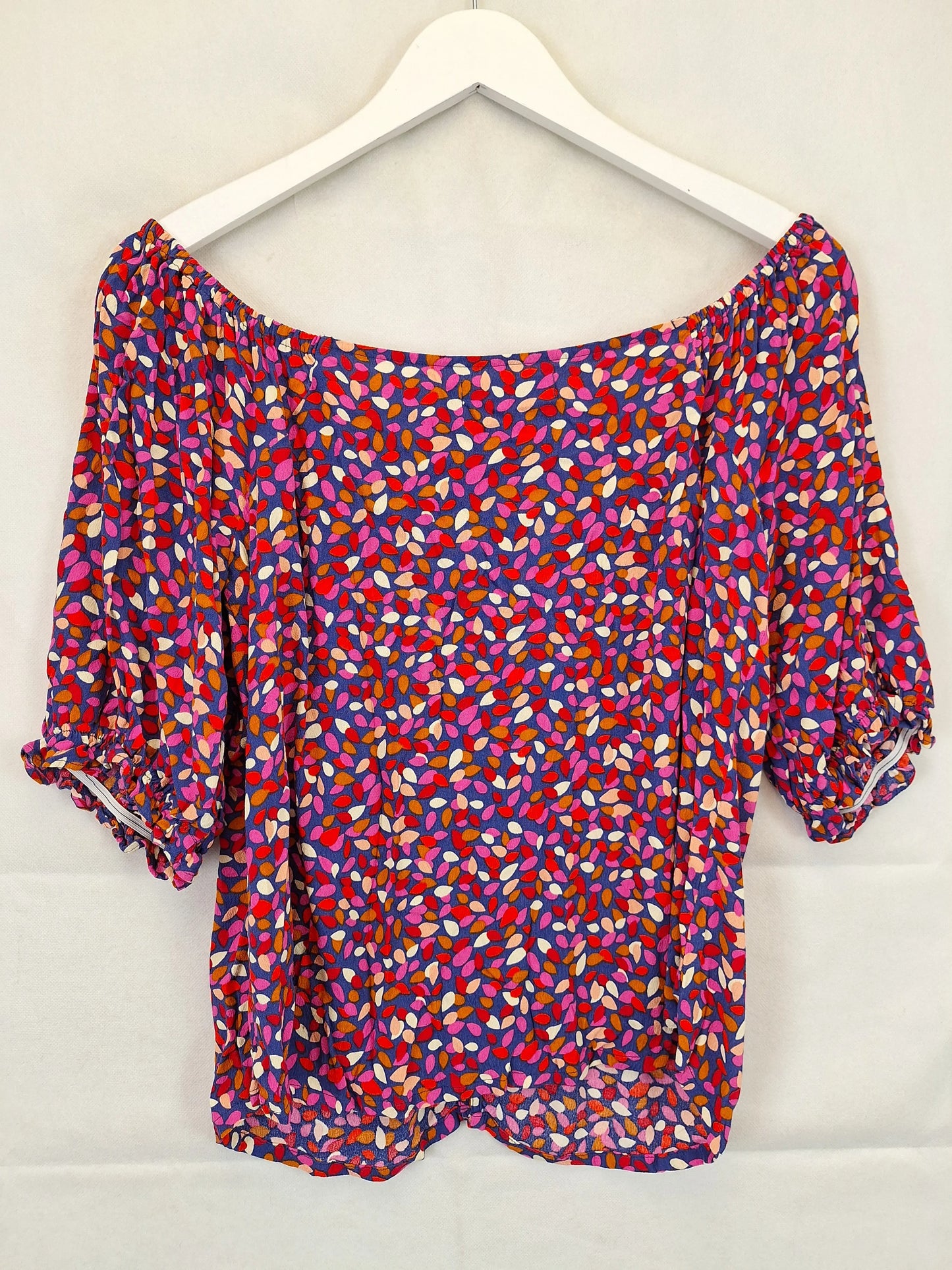 Mister Zimi Funky Confetti Puff Sleeve Top Size 10 by SwapUp-Online Second Hand Store-Online Thrift Store