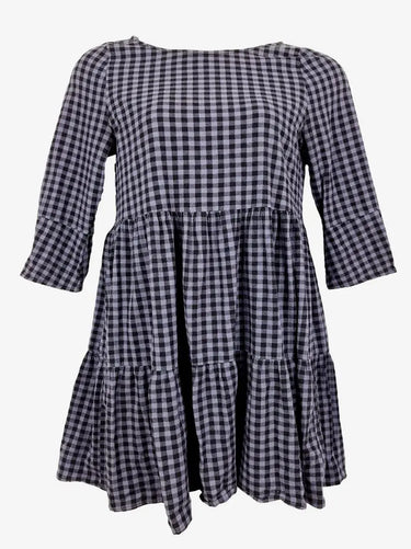 Mister Zimi Lavender Gingham Longsleeve Mini Dress Size 10 by SwapUp-Online Second Hand Store-Online Thrift Store