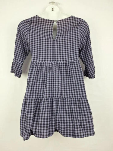 Mister Zimi Lavender Gingham Longsleeve Mini Dress Size 10 by SwapUp-Online Second Hand Store-Online Thrift Store
