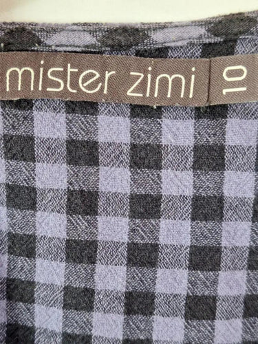 Mister Zimi Lavender Gingham Longsleeve Mini Dress Size 10 by SwapUp-Online Second Hand Store-Online Thrift Store