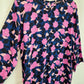 Mister Zimi Navy Floral Loose Fit Top Size 16 by SwapUp-Online Second Hand Store-Online Thrift Store