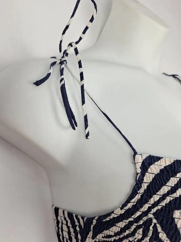 Mister Zimi Navy Summer Swirl Midi Dress Size 10 by SwapUp-Online Second Hand Store-Online Thrift Store
