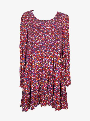Mister Zimi Shirred Teardrop Frilled Mini Dress Size 10 by SwapUp-Online Second Hand Store-Online Thrift Store