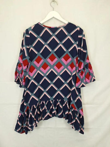 Mister Zimi Side Waterfall Ruffles Blouse Size 10 by SwapUp-Online Second Hand Store-Online Thrift Store