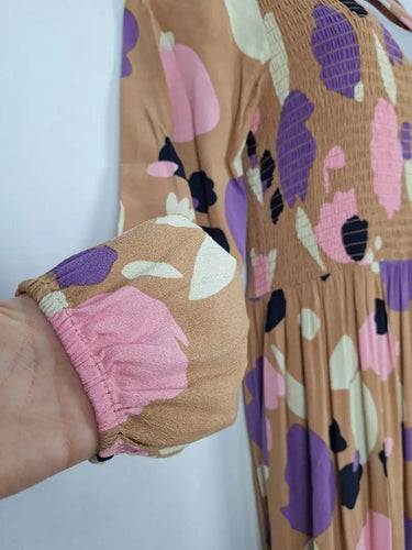 Mister Zimi Soft Petal Spotted Plunge Neck Dress Size 10 by SwapUp-Online Second Hand Store-Online Thrift Store