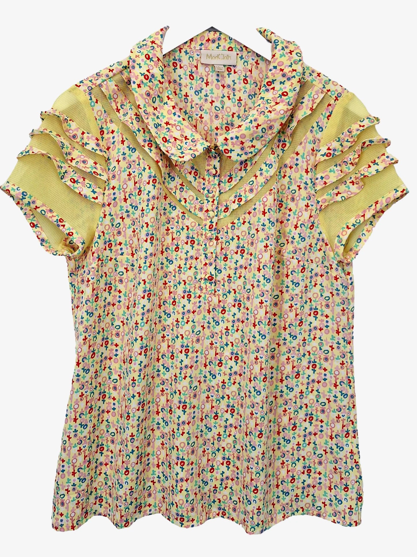 Modcloth Unique Peter Pan Top Size L by SwapUp-Online Second Hand Store-Online Thrift Store