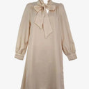 Second-Hand - Mona Studio Elegant Tied Neck Midi Dress Size S - SwapUp