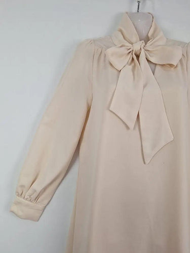 Second-Hand - Mona Studio Elegant Tied Neck Midi Dress Size S - SwapUp
