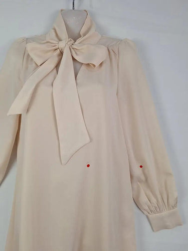 Second-Hand - Mona Studio Elegant Tied Neck Midi Dress Size S - SwapUp