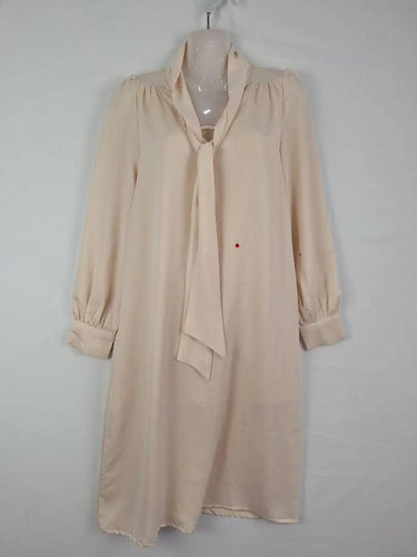 Second-Hand - Mona Studio Elegant Tied Neck Midi Dress Size S - SwapUp