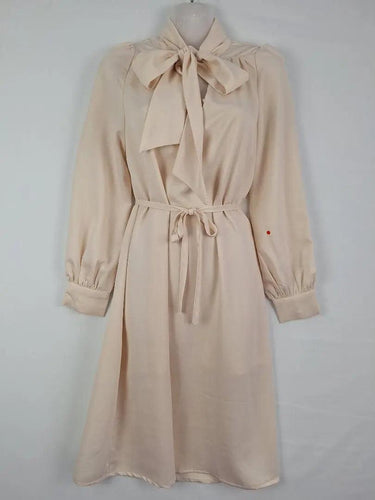 Second-Hand - Mona Studio Elegant Tied Neck Midi Dress Size S - SwapUp