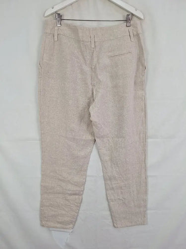 Morrison Natural Tapered Linen Pants Size 14 by SwapUp-Online Second Hand Store-Online Thrift Store