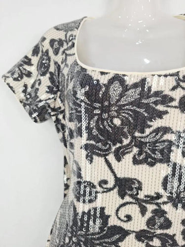 Moss & Spy Vintage Stretch Sequin Fitted Midi Dress Size 12 by SwapUp-Online Second Hand Store-Online Thrift Store