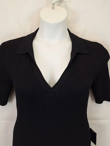 Mossman Classy Ribbed V Neck Midi Dress Size 12 by SwapUp-Online Second Hand Store-Online Thrift Store