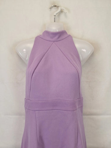 Mossman Mauve Tailored Halter Neck Midi Dress Size 10 by SwapUp-Online Second Hand Store-Online Thrift Store