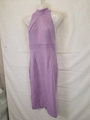 Mossman Mauve Tailored Halter Neck Midi Dress Size 10 by SwapUp-Online Second Hand Store-Online Thrift Store