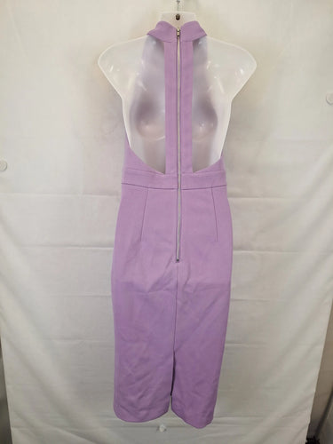 Mossman Mauve Tailored Halter Neck Midi Dress Size 10 by SwapUp-Online Second Hand Store-Online Thrift Store
