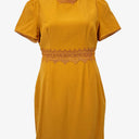 Mossman Structured Dijon Lace Trim Mini Dress Size 14 by SwapUp-Online Second Hand Store-Online Thrift Store