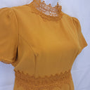 Mossman Structured Dijon Lace Trim Mini Dress Size 14 by SwapUp-Online Second Hand Store-Online Thrift Store