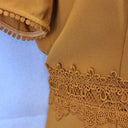 Mossman Structured Dijon Lace Trim Mini Dress Size 14 by SwapUp-Online Second Hand Store-Online Thrift Store