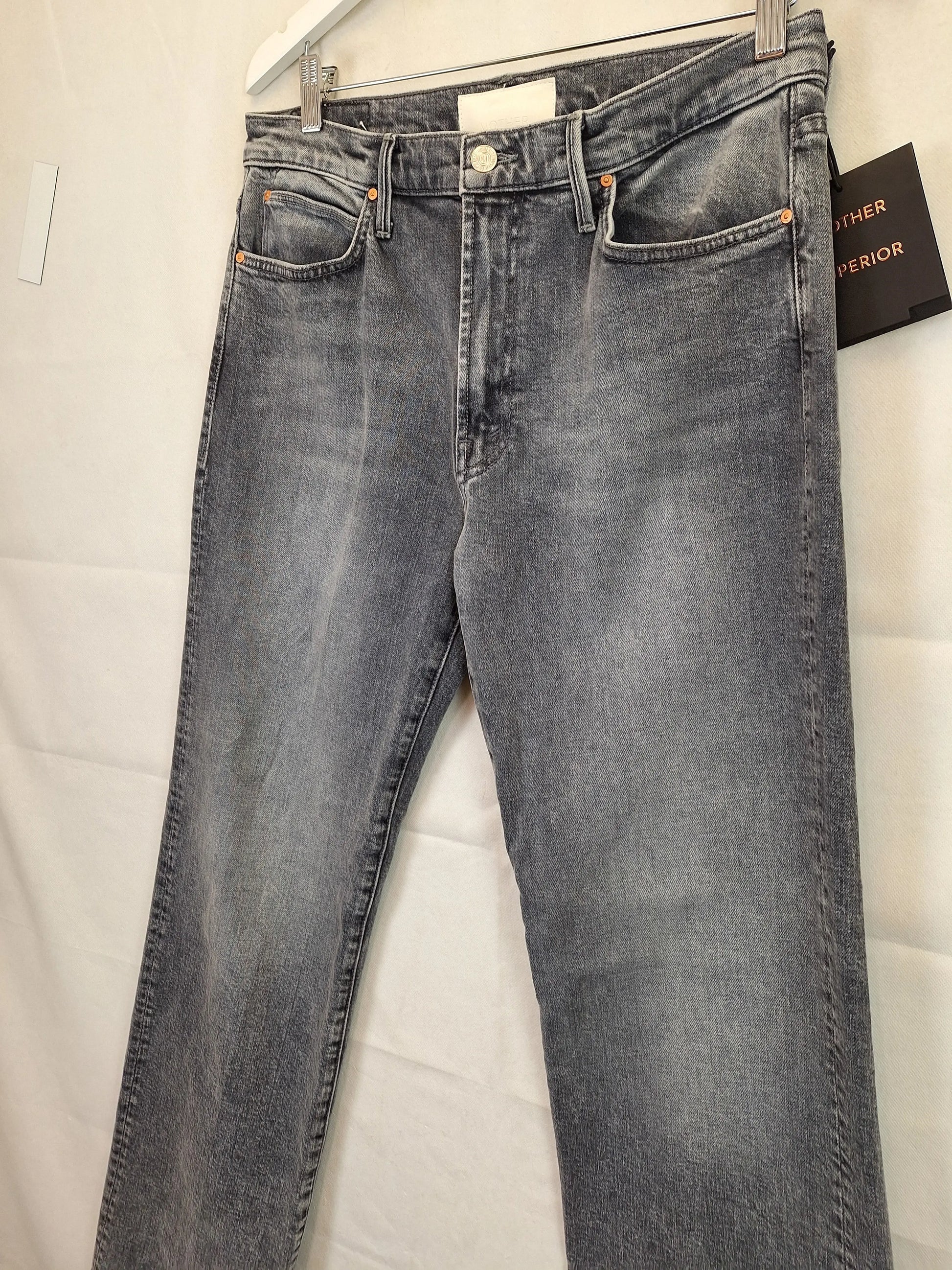 Mother Charcoal Wash The Kick It Denim Jeans Size 12 by SwapUp-Online Second Hand Store-Online Thrift Store