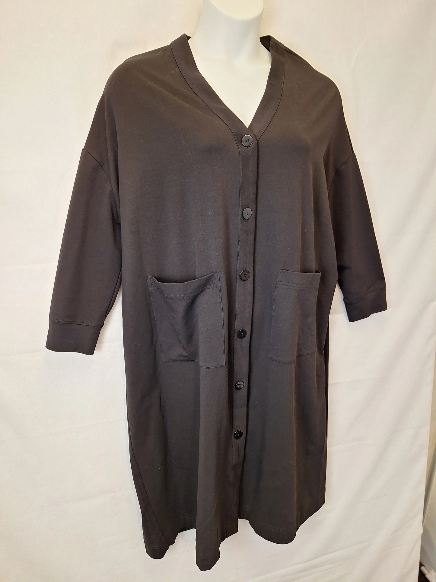 Motto Oversized Button Up Midi Dress Size 12 by SwapUp-Online Second Hand Store-Online Thrift Store